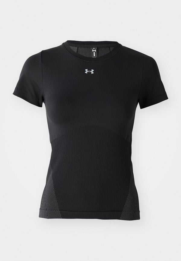 Under Armour VANISH SEAMLESS - Sports T-shirt - black/steel/steel