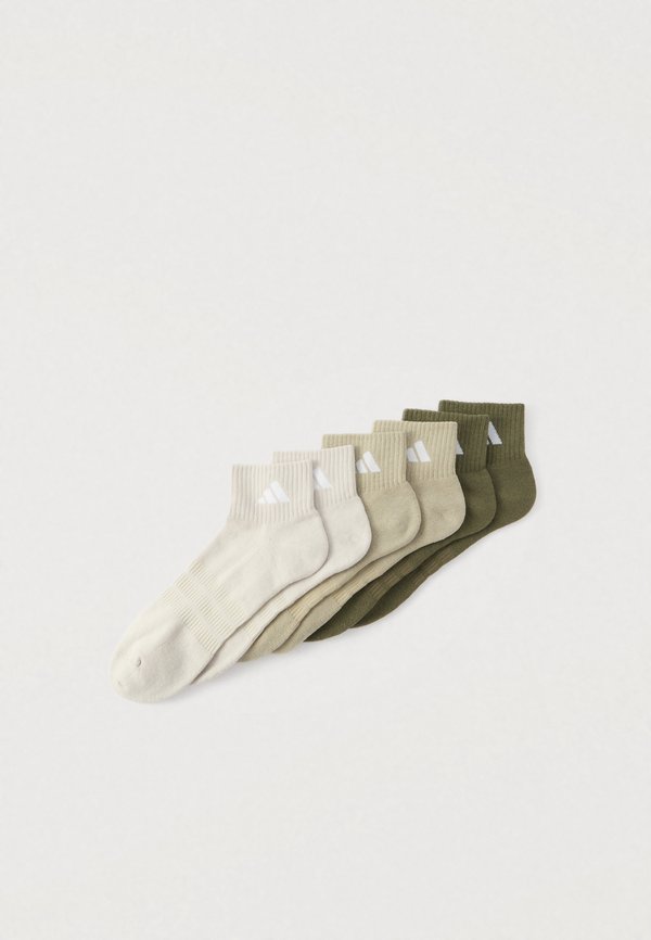 adidas Performance CUSHIONED ESSENTIALS ANKLE UNISEX 6 PACK - Sports socks - olive strata/wonder cargo/wonder alumina