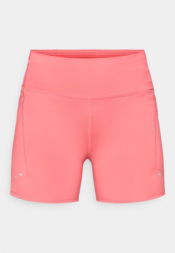 Nike Performance W NK DF SWIFT HR 4IN SHORT - Short running tights - sea coral/reflective silver-coloured