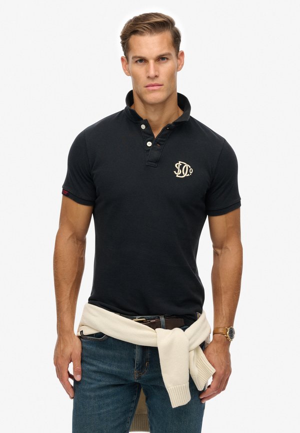 Superdry & Co VINTAGE ATHLETIC EMBROIDERED  - Polo shirt - eclipse navy