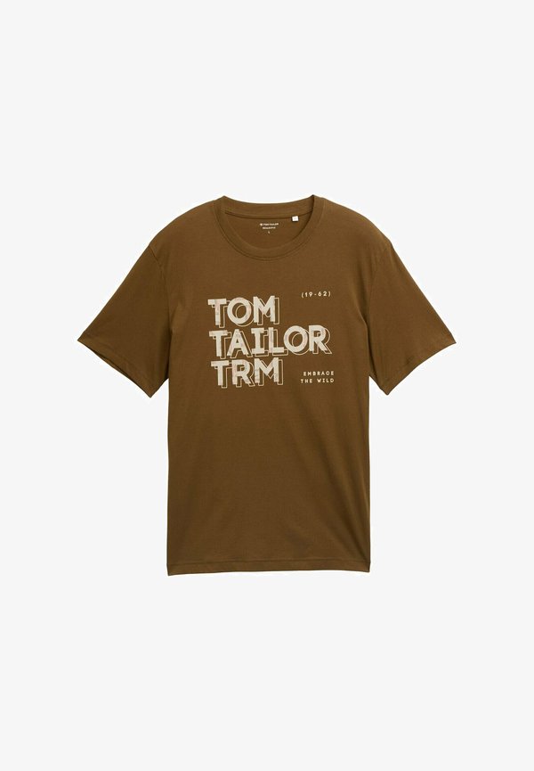 TOM TAILOR Print T-shirt - dark palm