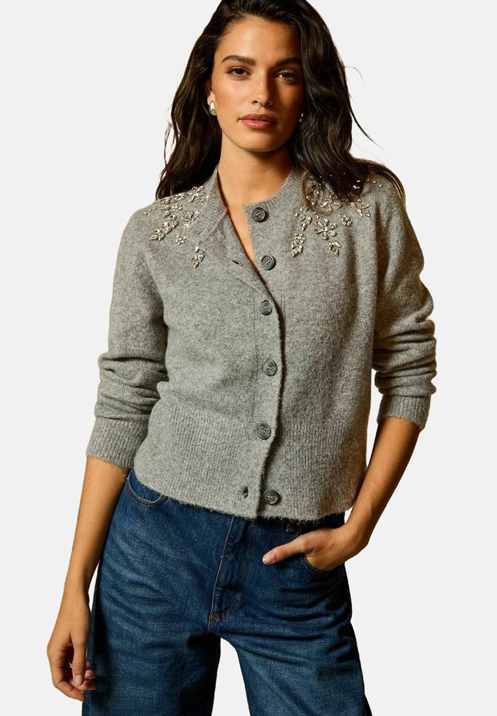 New Look DIAMANTE FLORAL EMBELLISHED