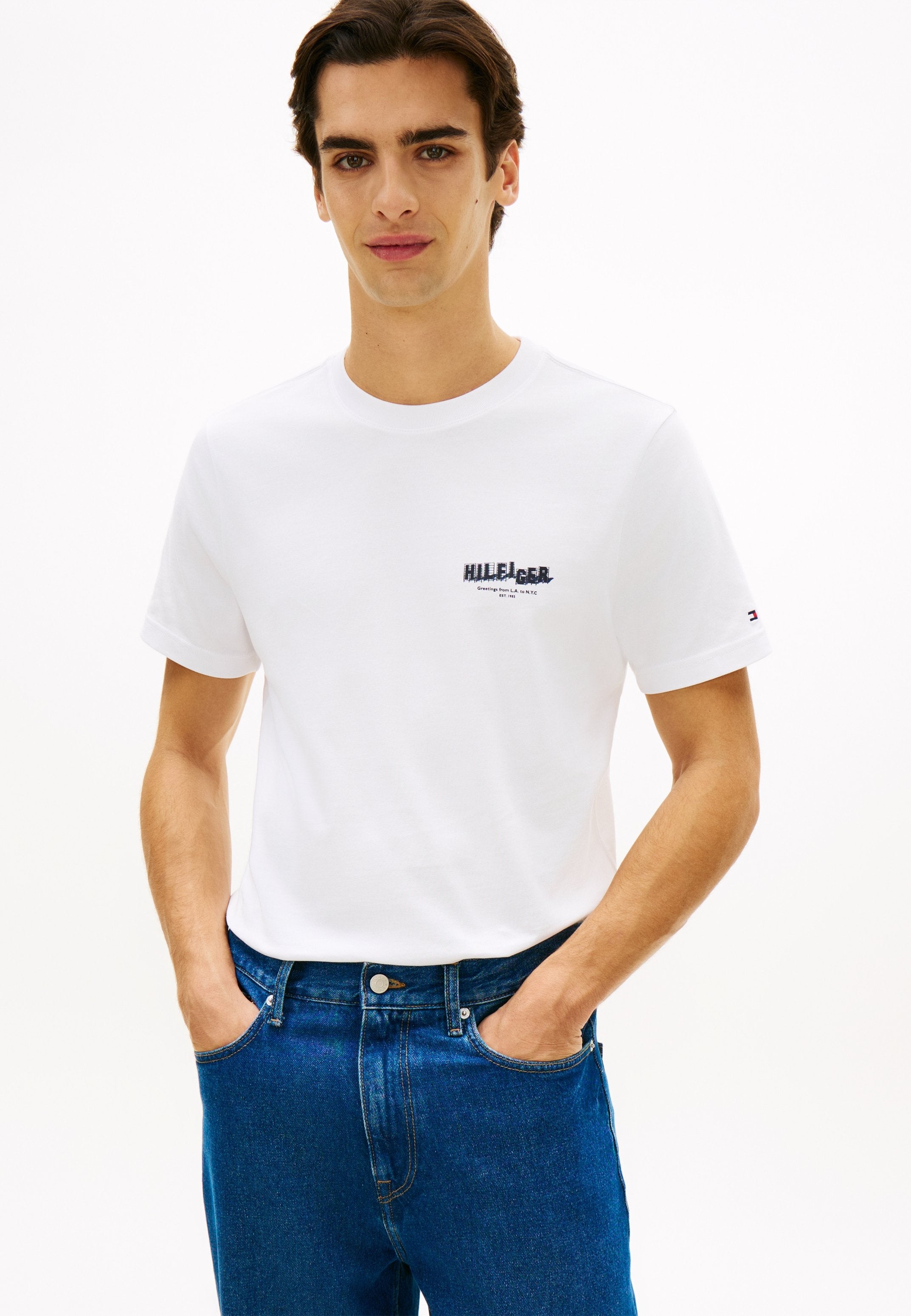 PHOTO PRINT JERSEY CREW NECK T-SHIRT Media 4