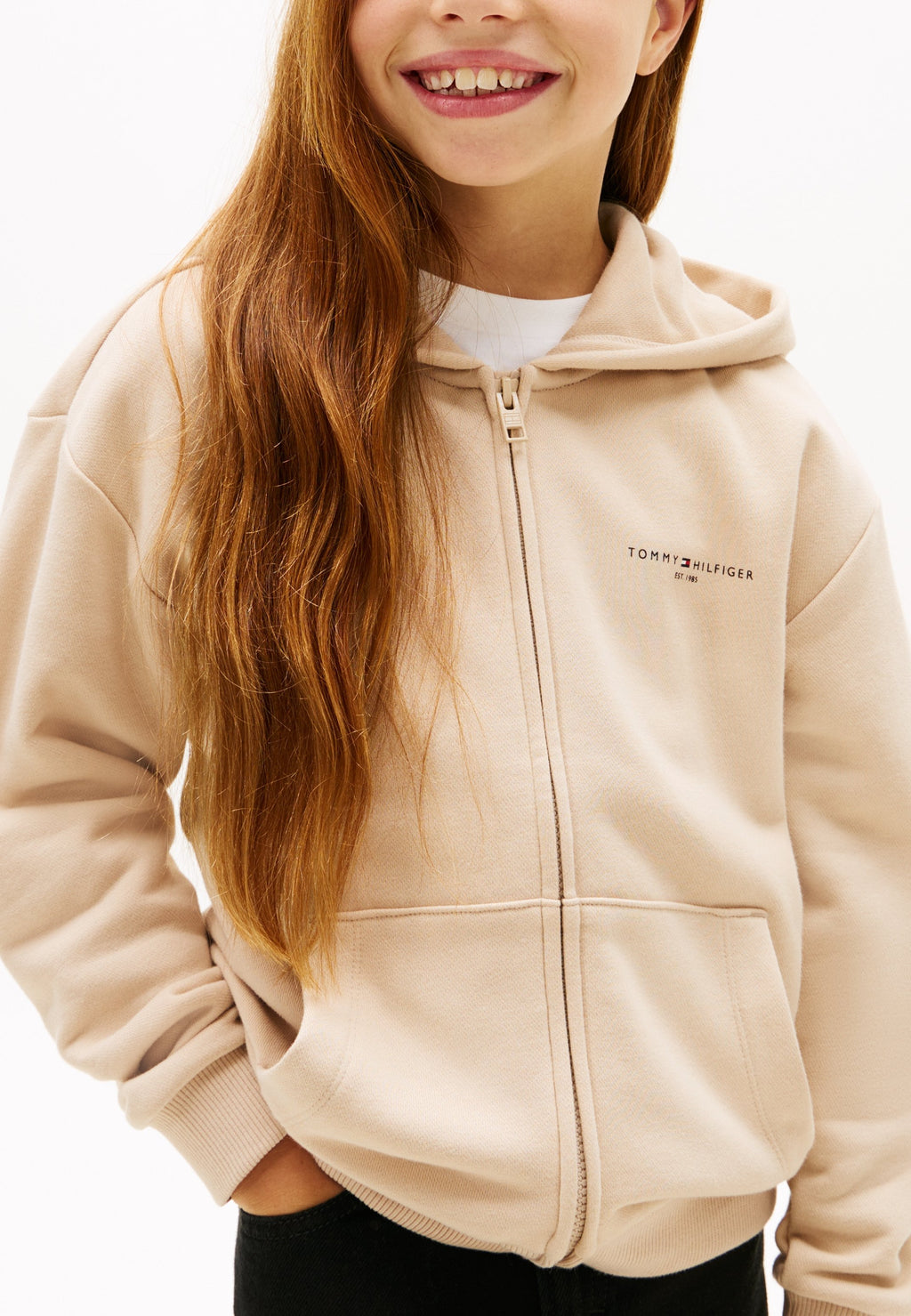 LOGO BRUSHED FLEECE ZIP-THRU HOODY Media 4