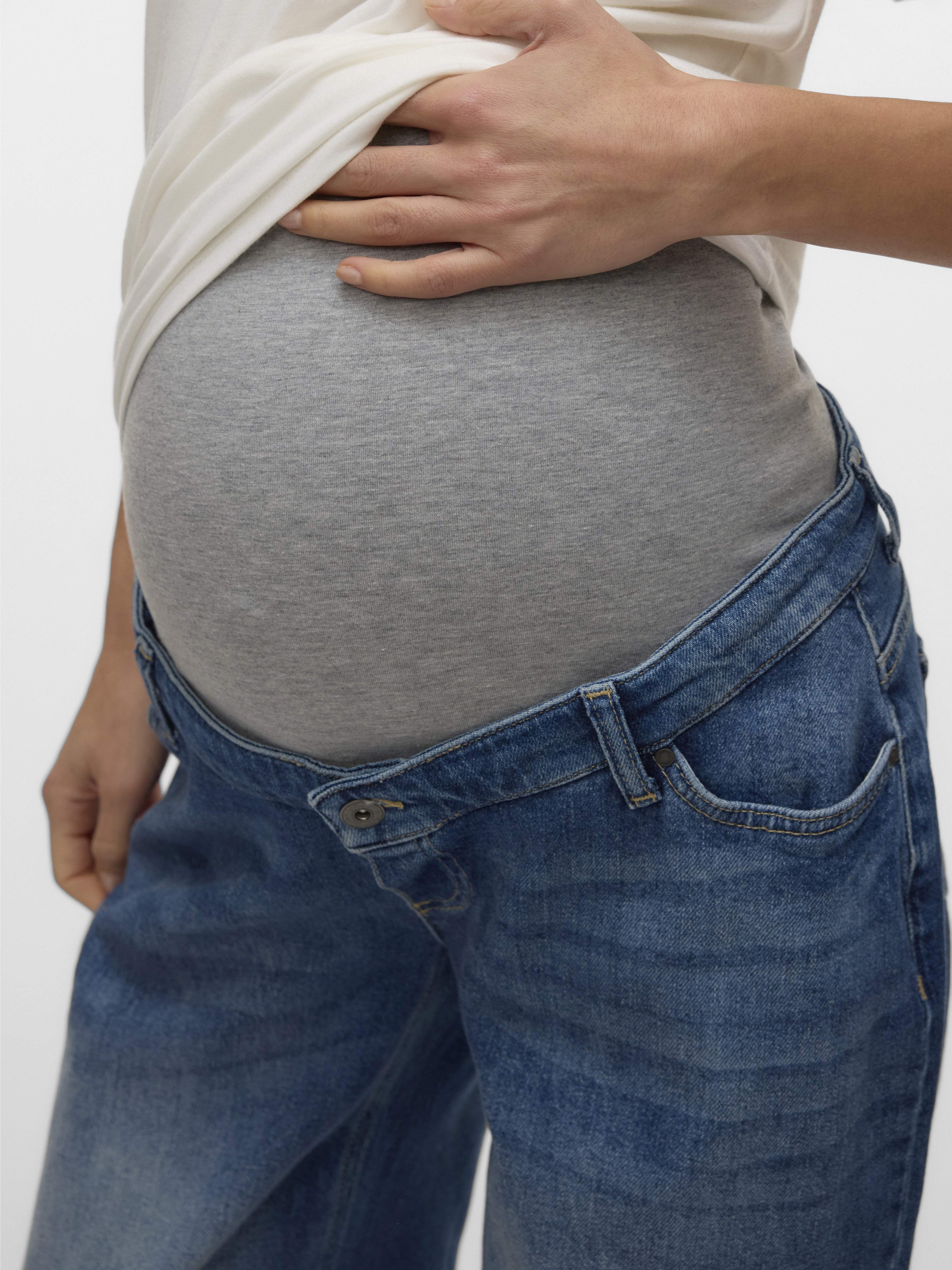 MAMALICIOUS Wide-leg maternity Wide Leg Fit Mid waist