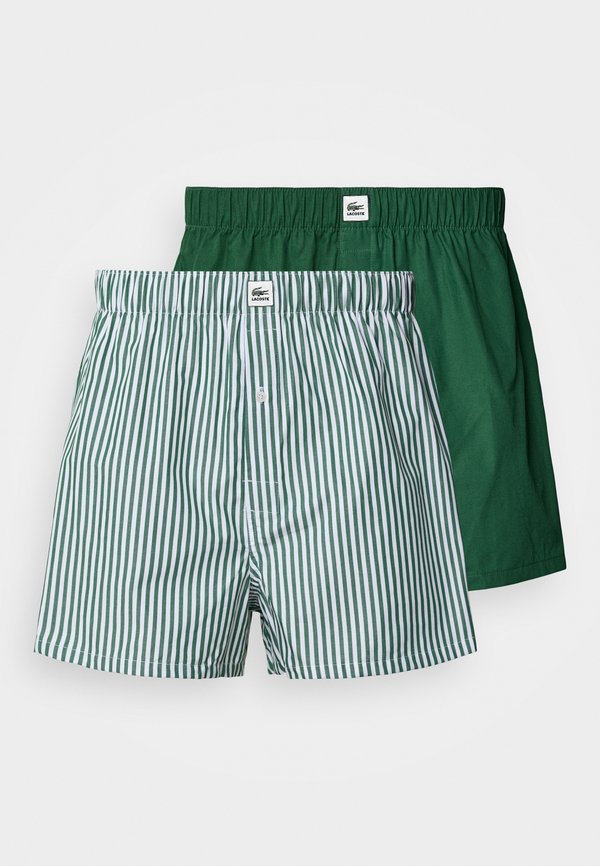 Lacoste 2 PACK - Boxer shorts - dark green/white