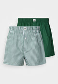 Lacoste 2 PACK - Boxer shorts - dark green/white