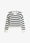 Tommy Hilfiger Jumper - ivory petal dark n navy stp