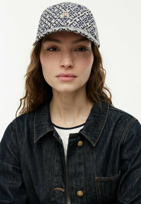Tommy Hilfiger TOMMY HILFIGER TH MONOGRAM JACQUARD BASEBALL CAP - Cap - space blue