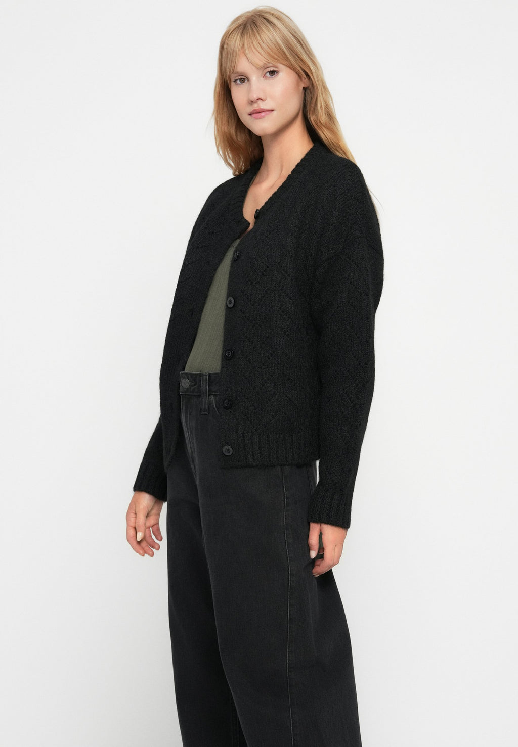 GAP FUZZY TEXTURE CARDI