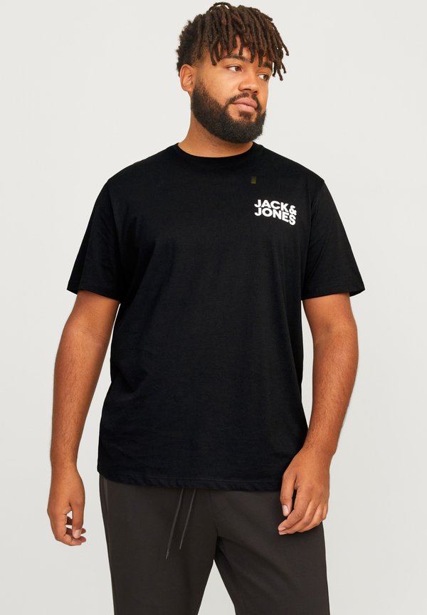 Jack & Jones LOGO PLUS SIZE RUNDHALS KURZARM ECORP 2PACK - Print T-shirt - schwarz weiß