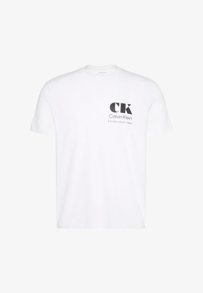 Calvin Klein Jeans RESORT GRAPHIC TEE - Print T-shirt - bright white