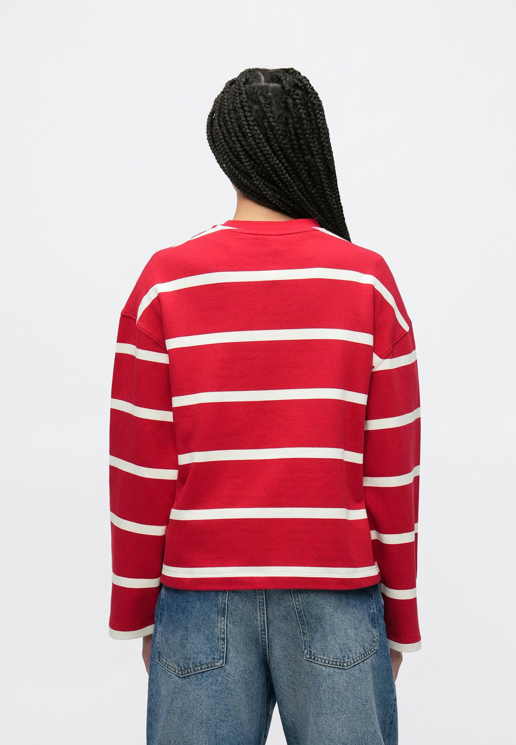 LOGO EMBROIDERY TERRY CREW NECK SWEATSHIRT Media 4