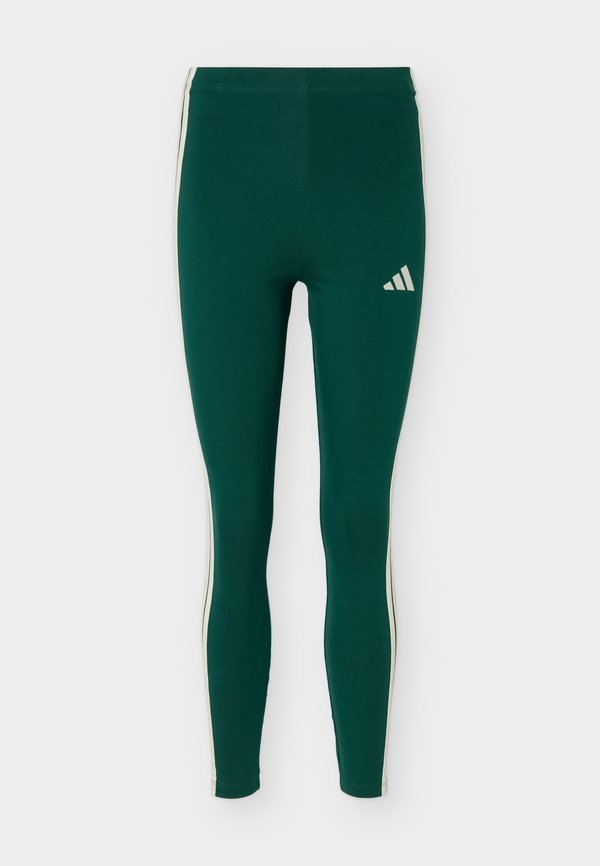 adidas Sportswear ESSENTIALS 3 STRIPES - Leggings - collegiate green/ivory