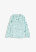 TOM TAILOR WITH EMBROIDERY - Blouse - blue haze heart design