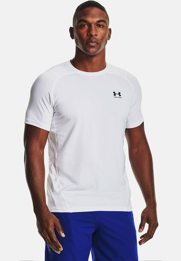 Under Armour FITTED - Sports T-shirt - white