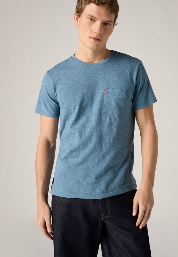 Levi's® CLASSIC POCKET TEE - Print T-shirt - indigo wash