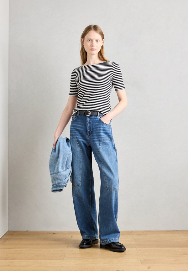 Marc O'Polo SHORT SLEEVE BOAT NECK STRIPED