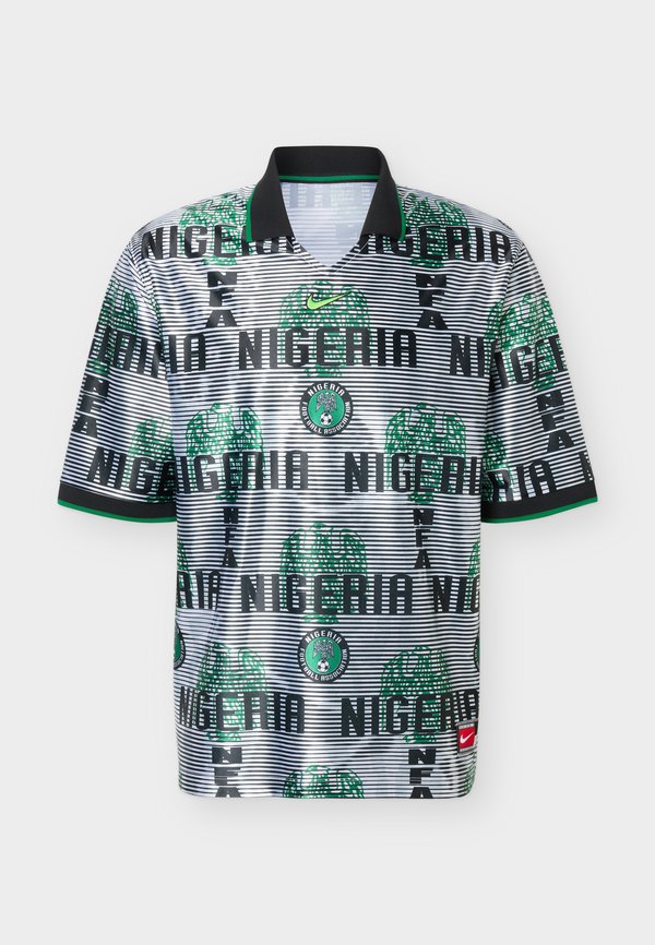 Nike Performance NIGERIA ENERGY  - Sports T-shirt - white/black/pine green/electric green