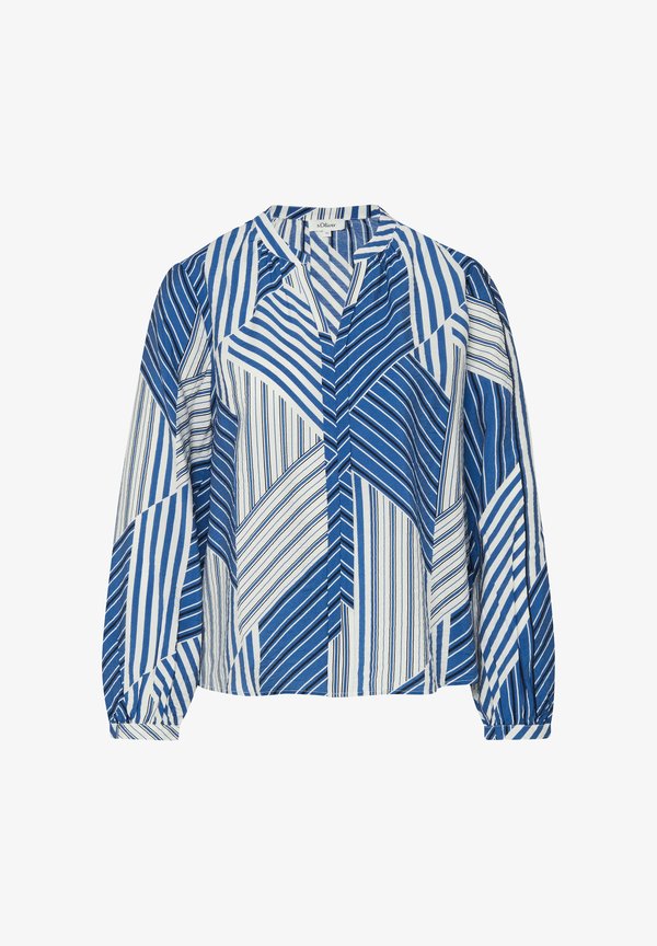 s.Oliver Blouse - weiß/blau