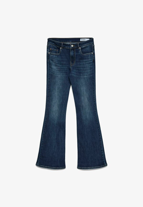 Vero Moda VMELLA Mid rise Bootcut Fit - Bootcut jeans - dark blue denim