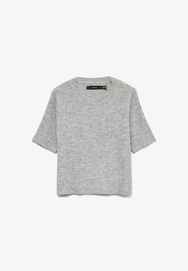 Vero Moda VMSALLY - Basic T-shirt - light grey melange