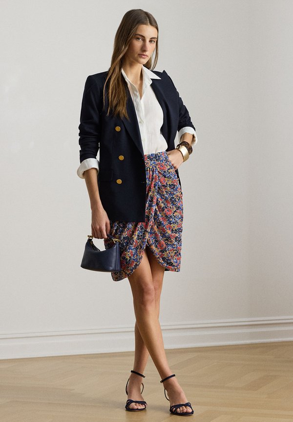 Lauren Ralph Lauren FLORAL GEORGETTE FAUX-WRAP SKIRT