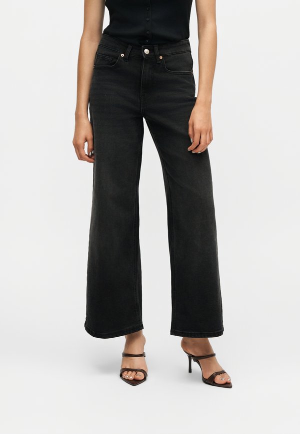 Vero Moda Petite VMOLIVIA  - Wide Leg - black denim