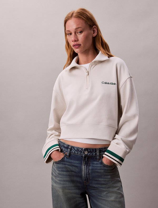 Calvin Klein SPORT ZIP SWEATER WITH GRAPHIC
