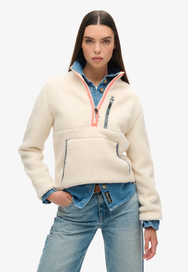 Superdry & Co OUTDOOR HALF ZIP  - Fleece jumper - ecru