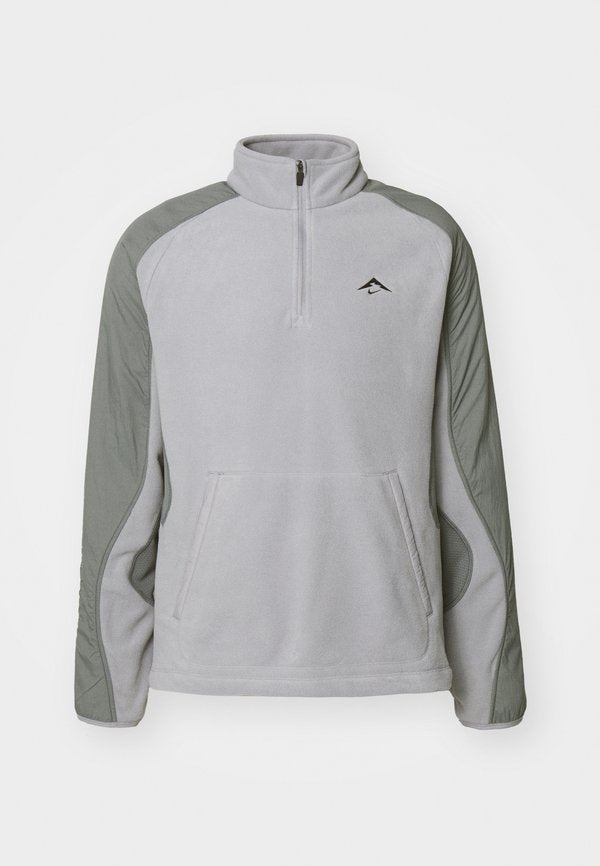 Nike Performance TRAIL POLARTEC® - Fleece jumper - cement grey smoke grey black