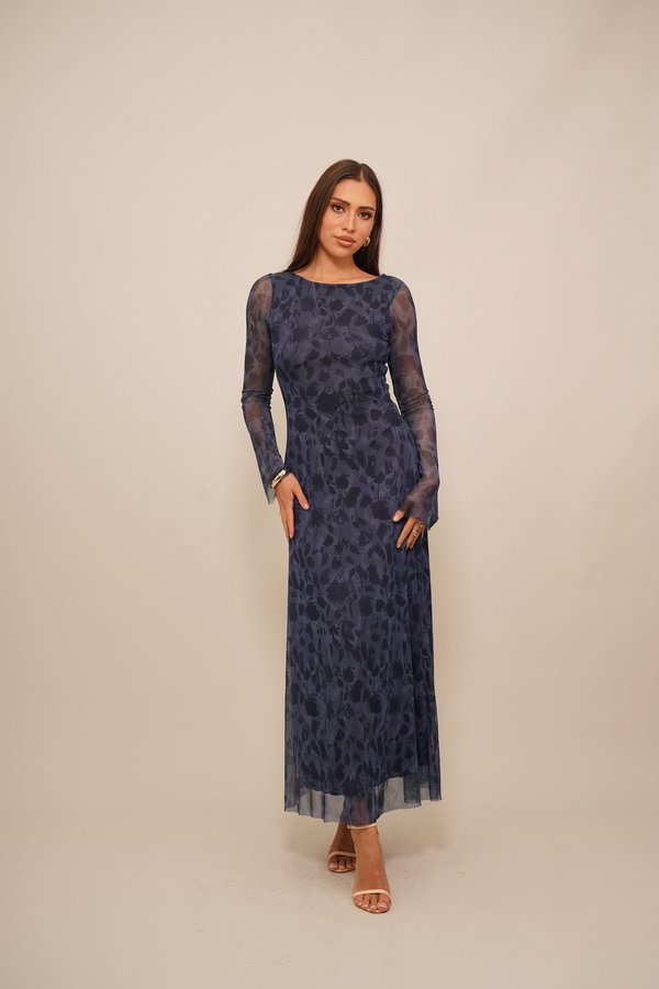 WAL G. GRACIE LONG SLEEVE MAXI
