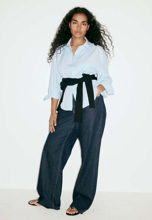 Mango ADULT - Button-down blouse - light blue