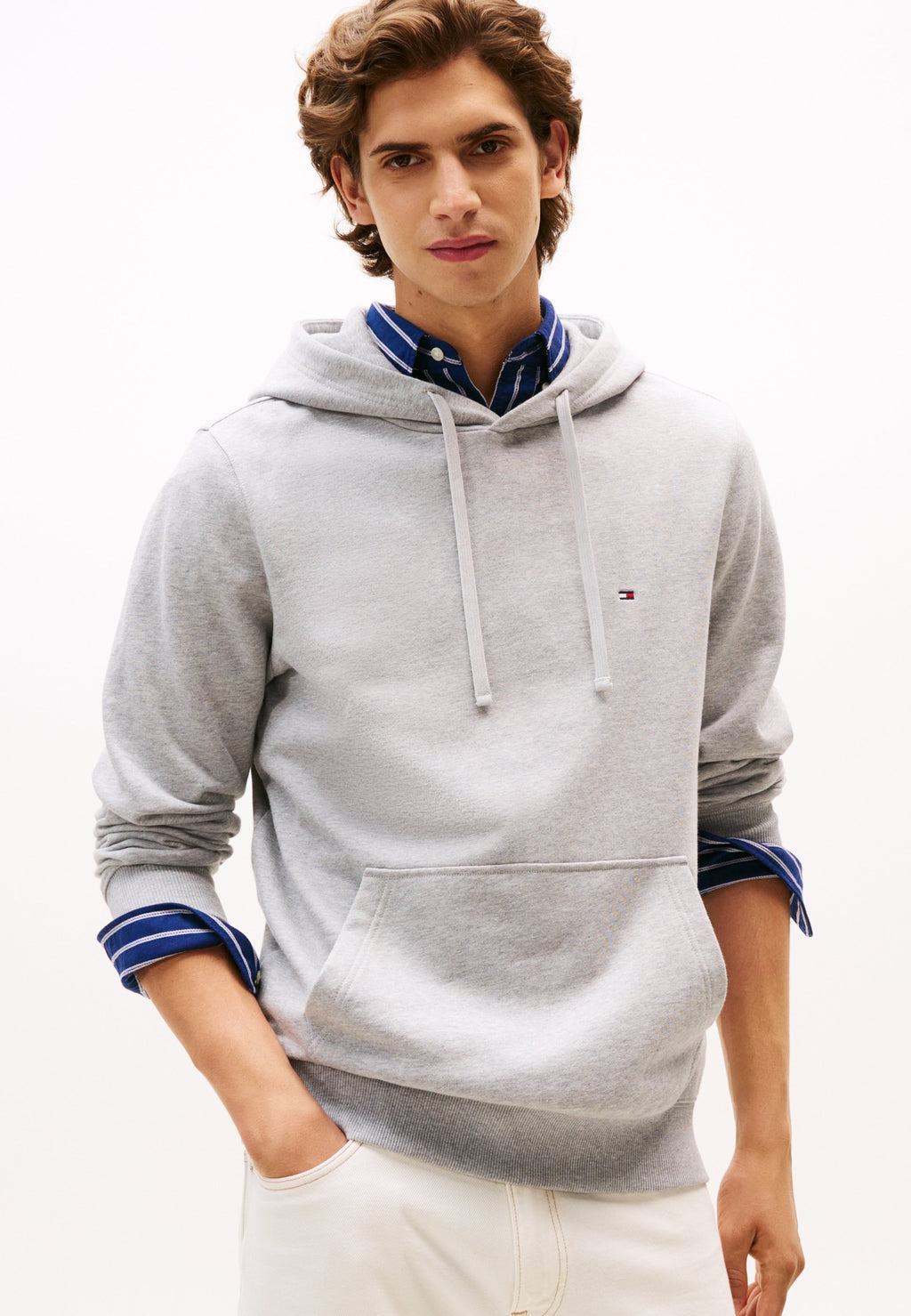 FLAG EMBROIDERY TERRY DRAWSTRING HOODY Media 3