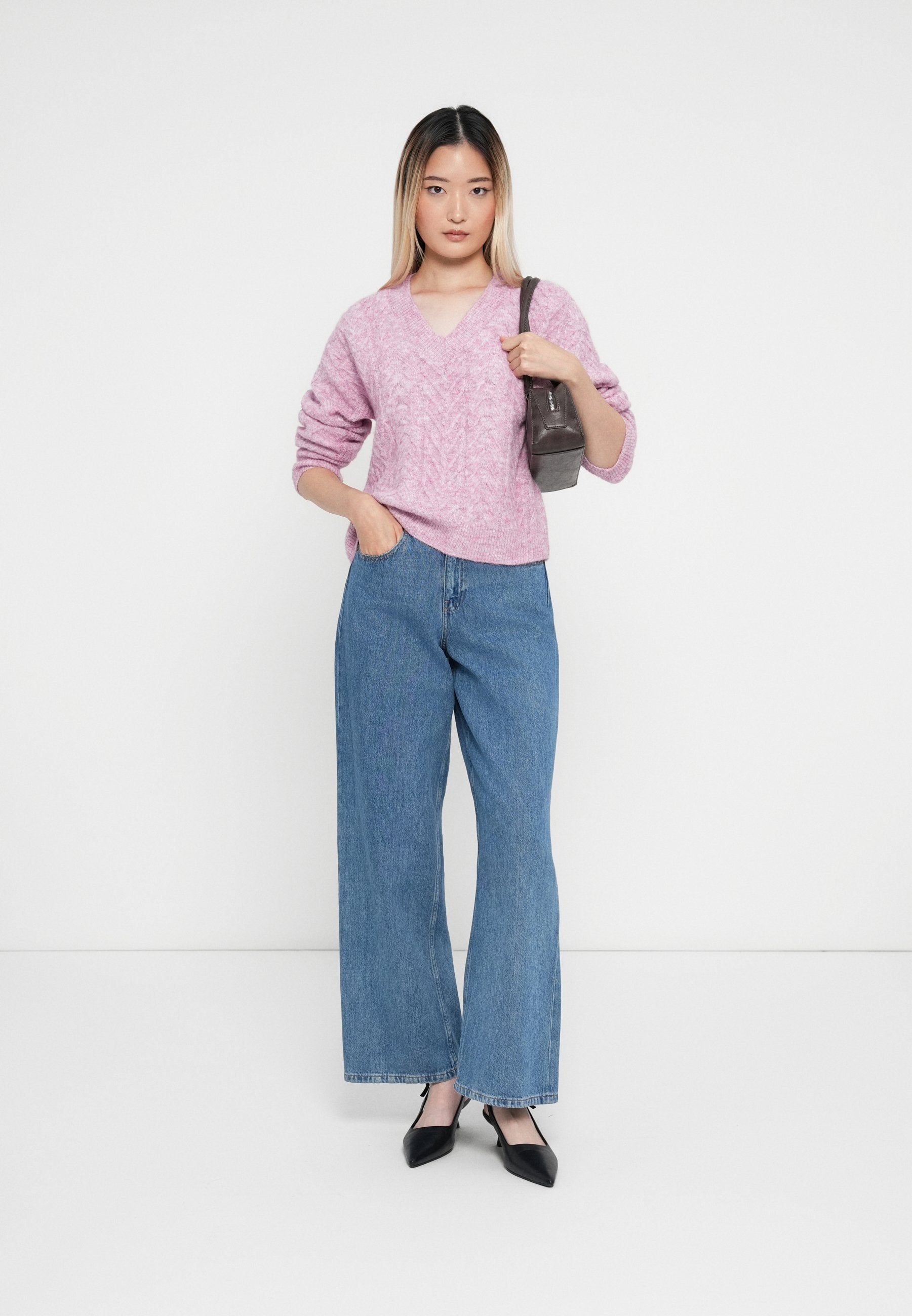 VILA VIEMMELIE V NECK PULLOVER