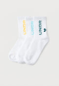 Under Armour 3-MAKER - Sports socks - white/fresco blue