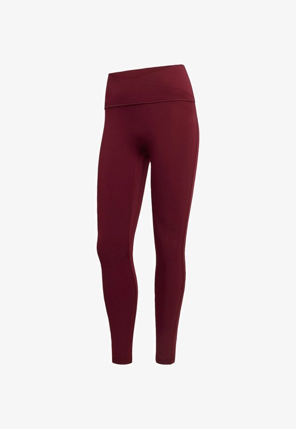 adidas Performance 3 STRIPES STUDIO ALL ME 7/8 X-OVER LEGGINGS - Leggings - maroon