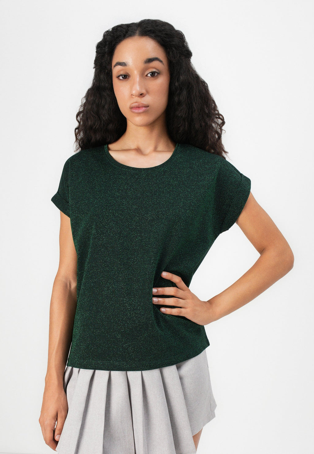 ONLY ONLMOSTER GLITTER S/S TOP NOOS JRS