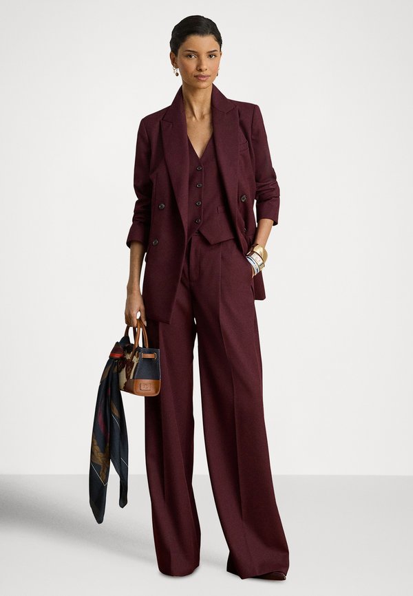 Lauren Ralph Lauren WOOL-BLEND TWILL WIDE-LEG PANT