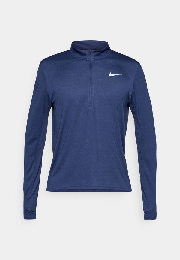 Nike Performance PACER TOP - Long sleeved top - midnight navy/reflective silver-coloured