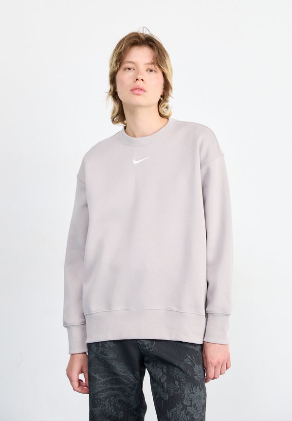 Nike Sportswear LONG CREW - Sweatshirt - college grey/sail