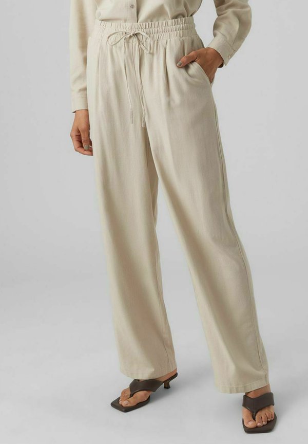 Vero Moda Wide-leg VMJESMILO Mid waist - Tracksuit bottoms - silver lining