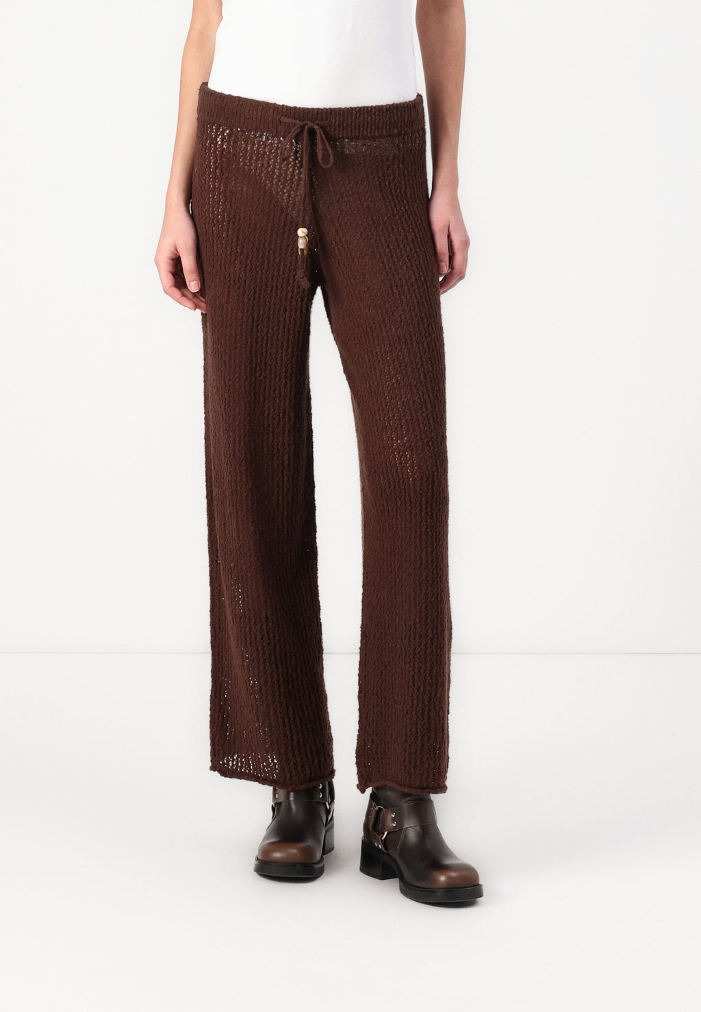 Abercrombie & Fitch Mid Rise Crochet-Style Coverup Pant