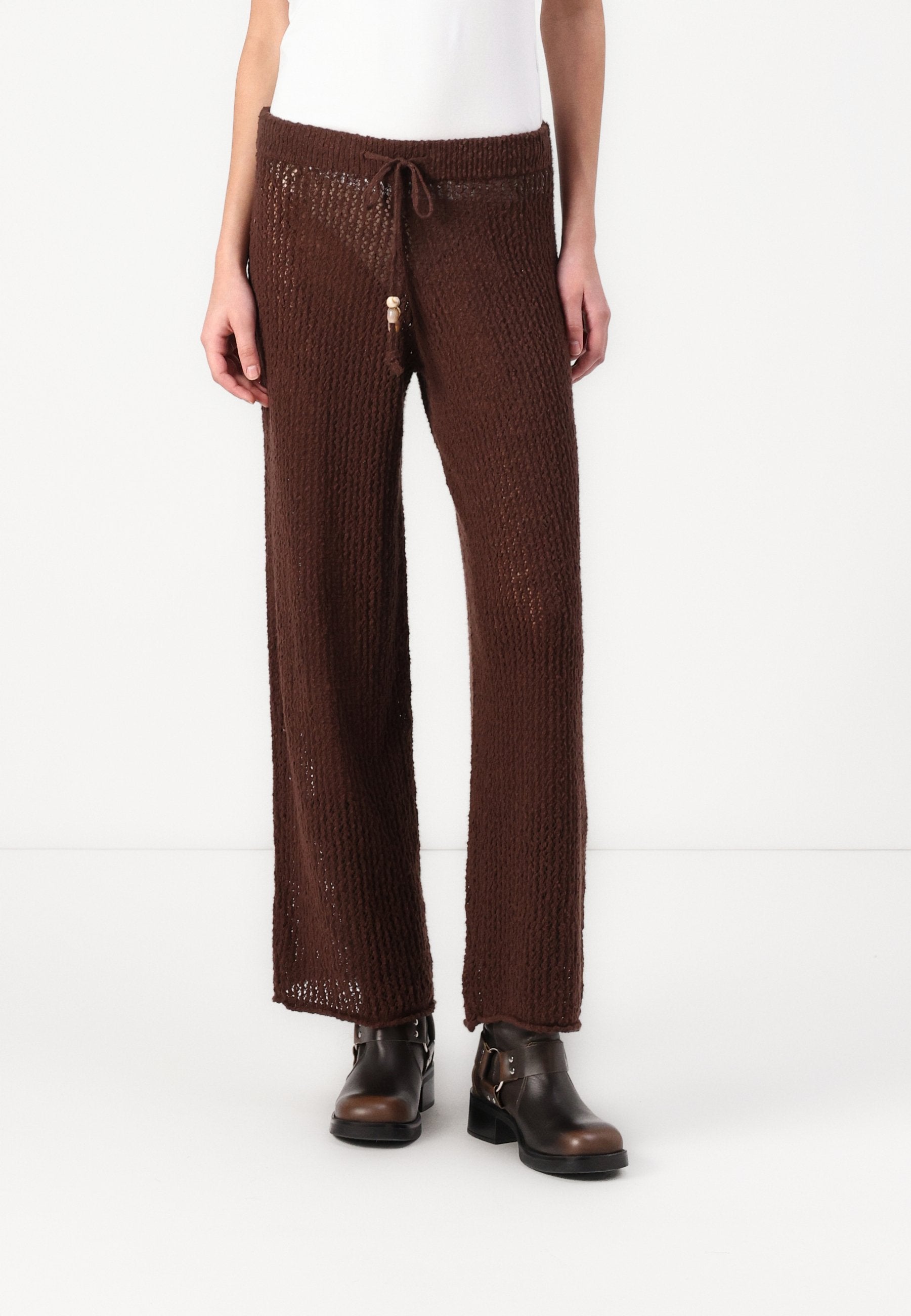Abercrombie & Fitch Mid Rise Crochet-Style Coverup Pant