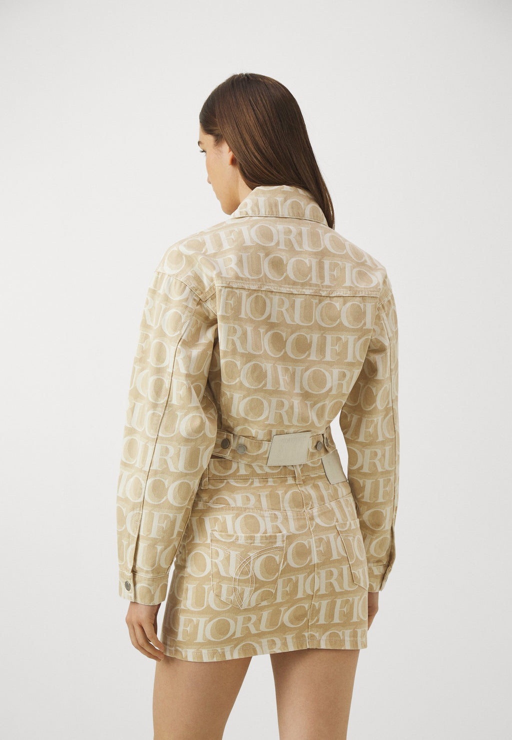 Fiorucci MONOGRAM CROPPED TAPERED JACKET