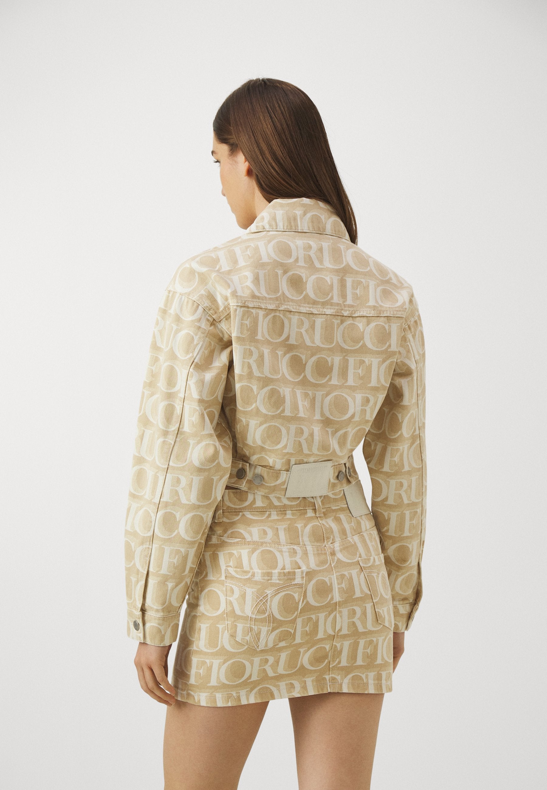 Fiorucci MONOGRAM CROPPED TAPERED JACKET