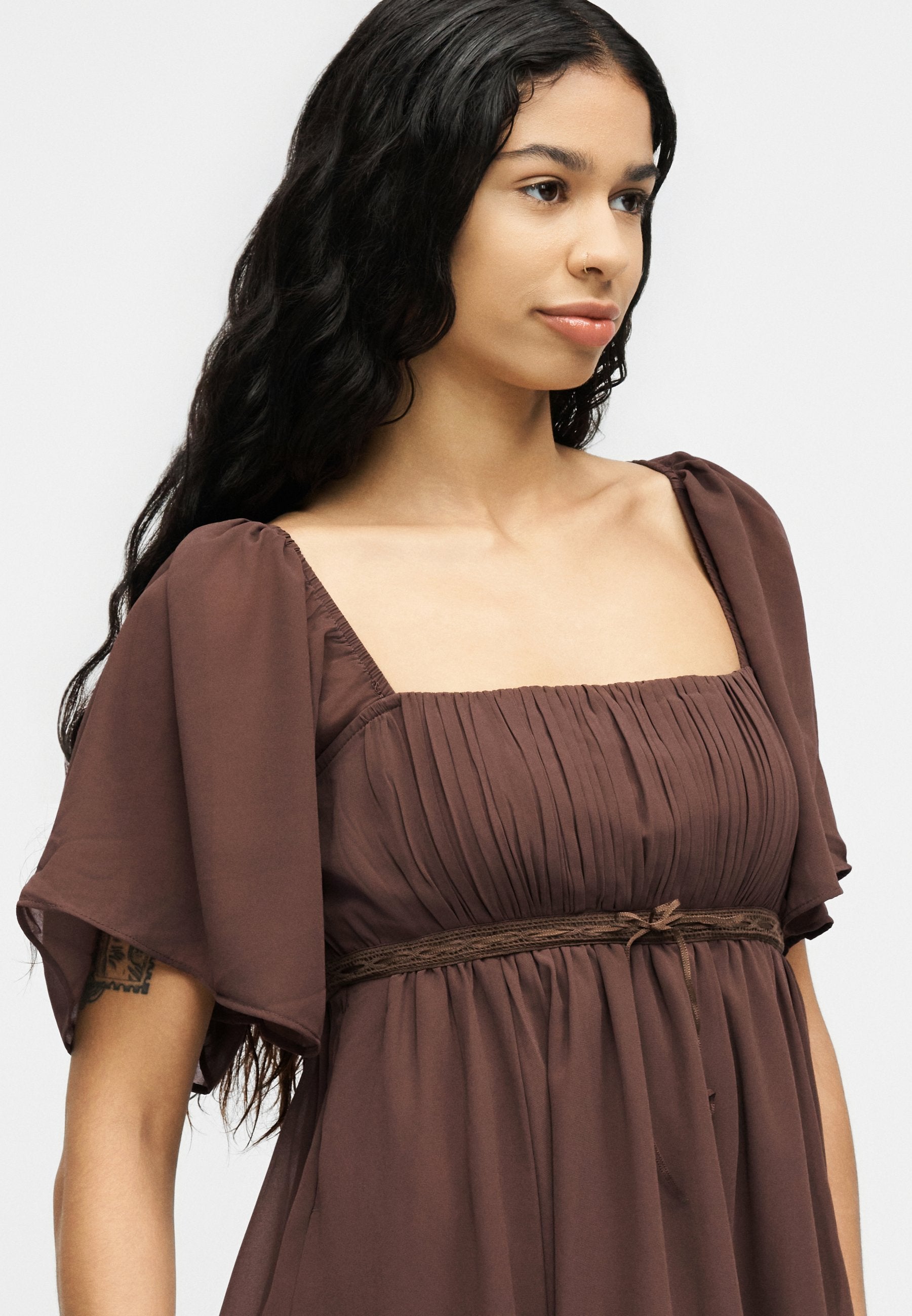 Abercrombie & Fitch CHASE SHEER BABYDOLL MINI
