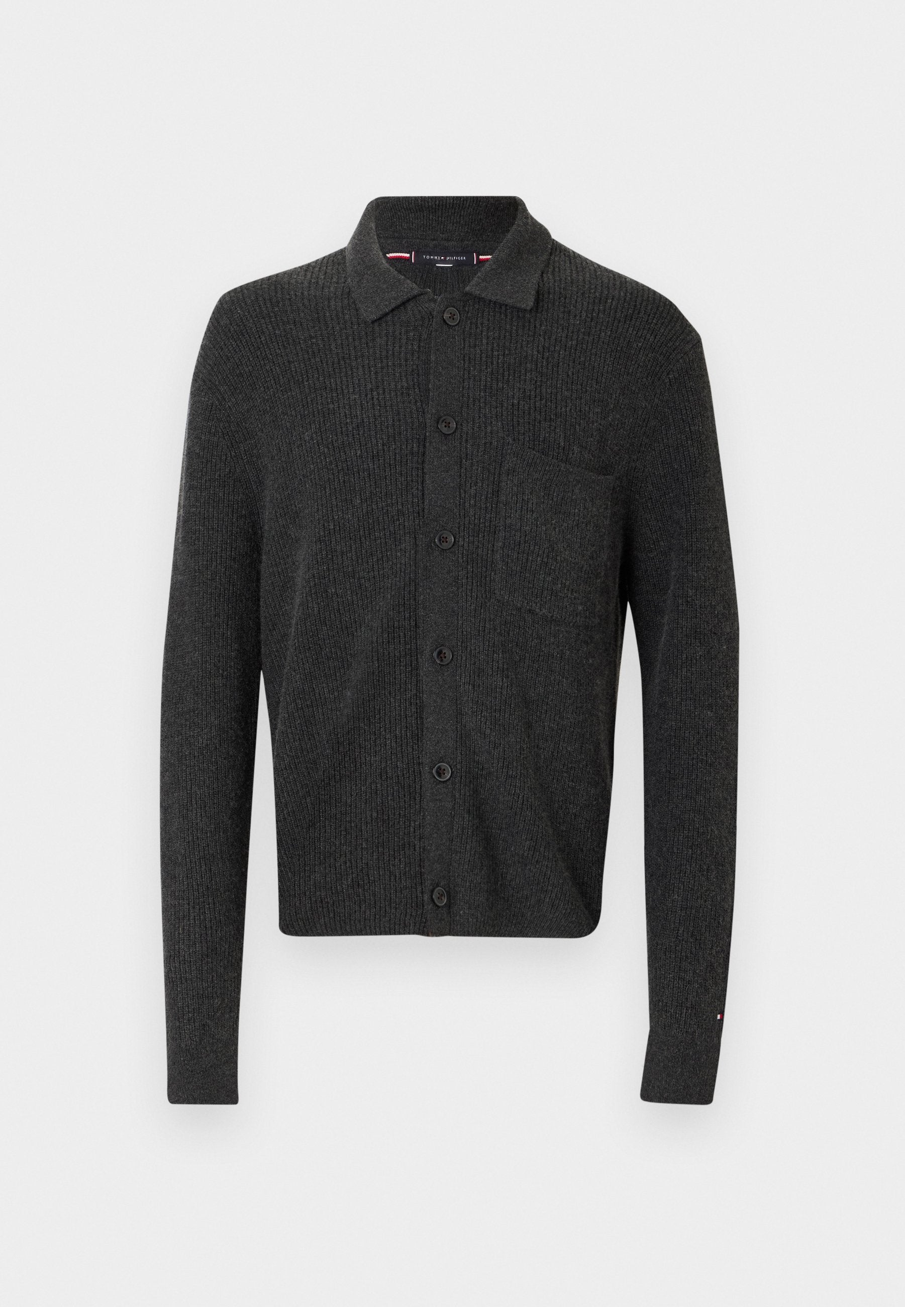 FISHERMAN RIB-KNIT COACH JACKET WITH WOOL Media 1