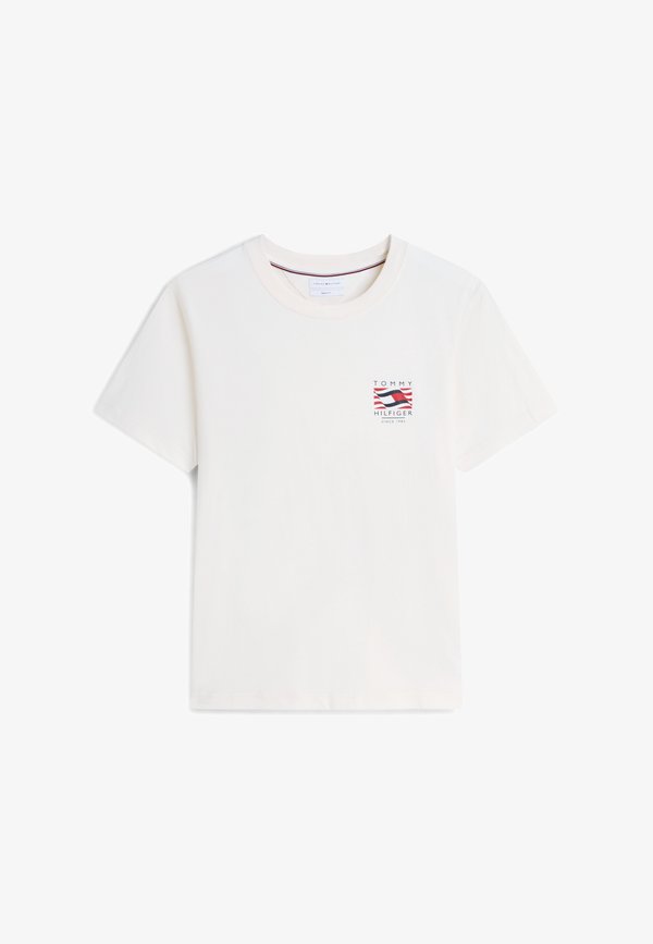 Tommy Hilfiger AMERICANA GRAPHIC LOGO TEE - Print T-shirt - ivory petal