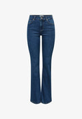 ONLY ONLBLUSH - Flared Jeans - dark blue denim